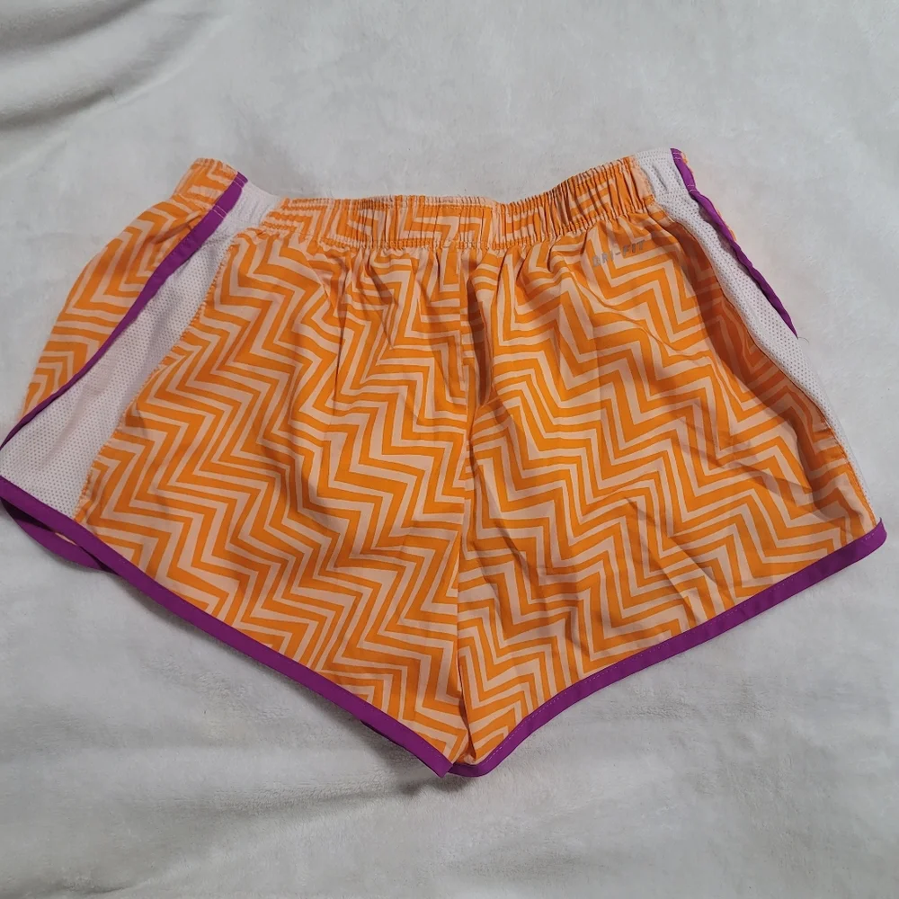 Nike Dri-Fit Shorts Women’s Size Small‎ Orange Purple Lined Running Athletic